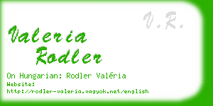 valeria rodler business card